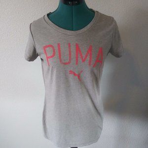 PUMA SIZE MEDIUM SOFT LIGHTWEIGHT PINK LOGO TOP